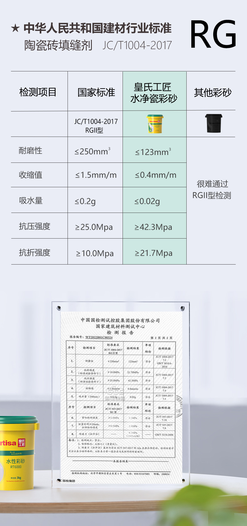 你买的环氧彩砂 通过RG检测了吗？